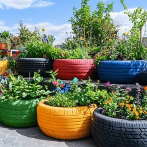 Amenagement jardin : 5 etapes pour creer des jardinieres uniques avec vos vieux pneus